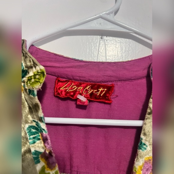 Lisa Corti Art to Wear Mixed Media Velvet Dress $685 Size L - Picture 2 of 3